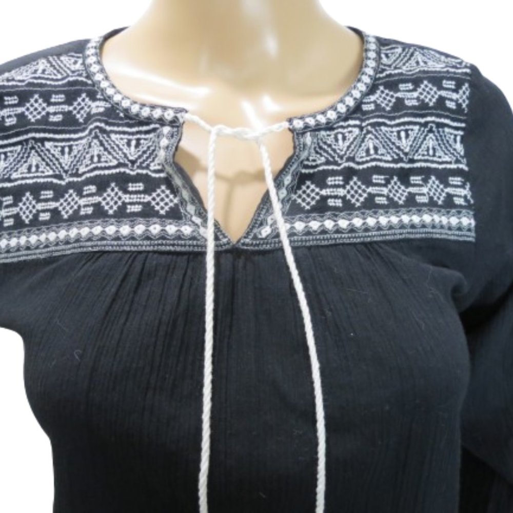 People Long Sleeve Boho Embroidered Shirt - Picture 3 of 6